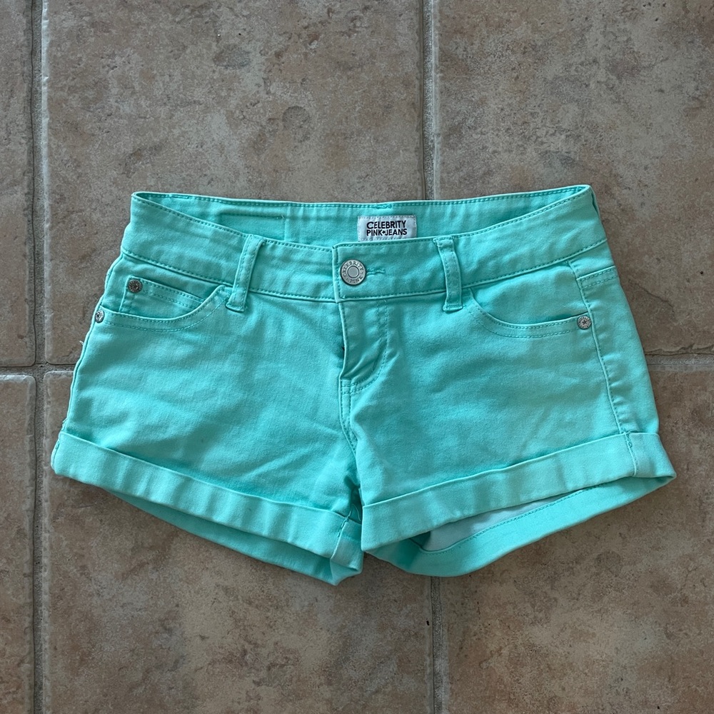 Teal Jean Shorts